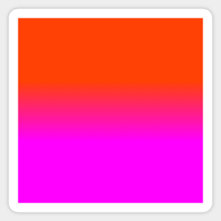 Neon Orange and Hot Pink Ombre Shade Color Fade Sticker